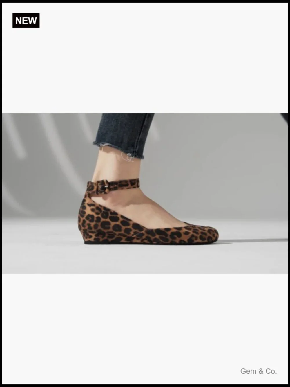 Dress Flats Ballet Low Wedge Round Toe Ankle Strap Comfortable Casual Flats
